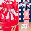 4th of July Pinwheels Printable Party Collection - Instant Download